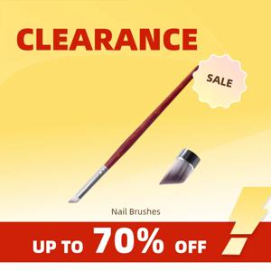 클리어런스_1개 네일 아트 브러쉬 그라데이션 디지 다이 펜 우드 핸들 앵글 네일 페인팅 도트 도구_연속 업데이트