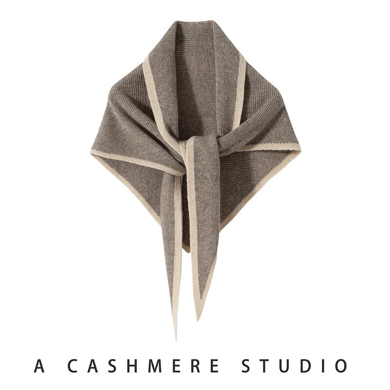 2024 새로운 패션 삼각형 디자인 여성 캐시미어 스카프 목도리 겨울 니트 따뜻한 목 보호 성인 스카프 유지