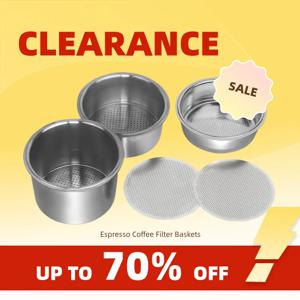 클리어런스_5개/세트 51mm 에스프레소 포터필터 바스켓(51mm 퍽 스크린 포함) 대부분의 51mm 커피 포터필터와 호환_컨티뉴