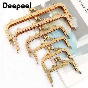 1/2/5Pcs 8.5-20cm 금속 골드 양각 가방 핸들 지갑 프레임 키스 걸쇠 여성용 핸드백 지갑 DIY 수제 가방 액세서리