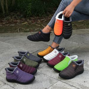 여성용 부츠 겨울 부츠 편안한 따뜻한 털 안감 앵클 부티 야외 슬립온 방수 숏 부츠