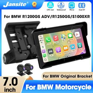 Jansite 7 인치 BMW 오토바이 Carplay GPS 네비게이션 무선 안드로이드 자동 듀얼 BT BMW R1200GS ADV/R1250GS ADV/S1000XR