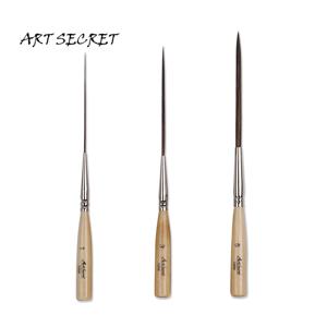Artsecret 롱 라이너 디테일 페인팅 브러쉬 프리미엄 소 귀 헤어 네일 아트 스트라이핑 수채화 브러쉬 펜 0.8 1.2 2.8