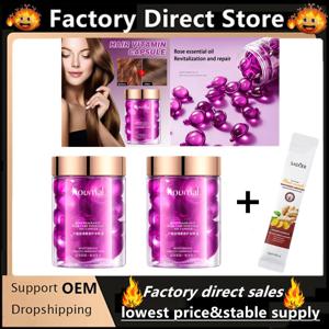 1/3/5개 헤어 스타일링 세럼 곱슬머리 및 건조한 모발용 로즈 에센스 오일 캡슐 리브인 안티 프리즈 컨디셔너 건조하고 손상된 모발 복구