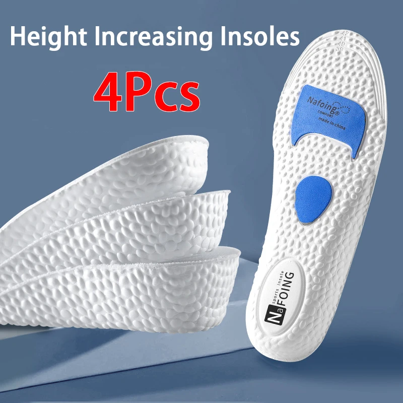키높이 깔창 남성 및 여성 스포츠 충격 흡수 깔창 통기성 편안한 신발 패드 2개/4개