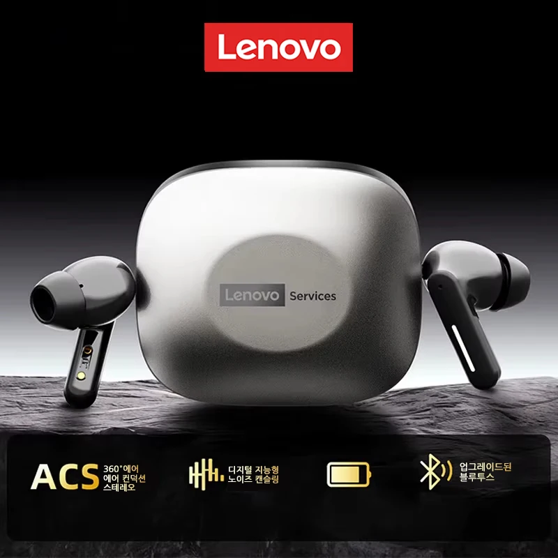 새로운 Lenovo LE209 무선 블루투스 이어폰 ANC 소음 감소 HiFi 음악 블루투스 헤드폰 30H 배터리 수명 게임용 헤드셋