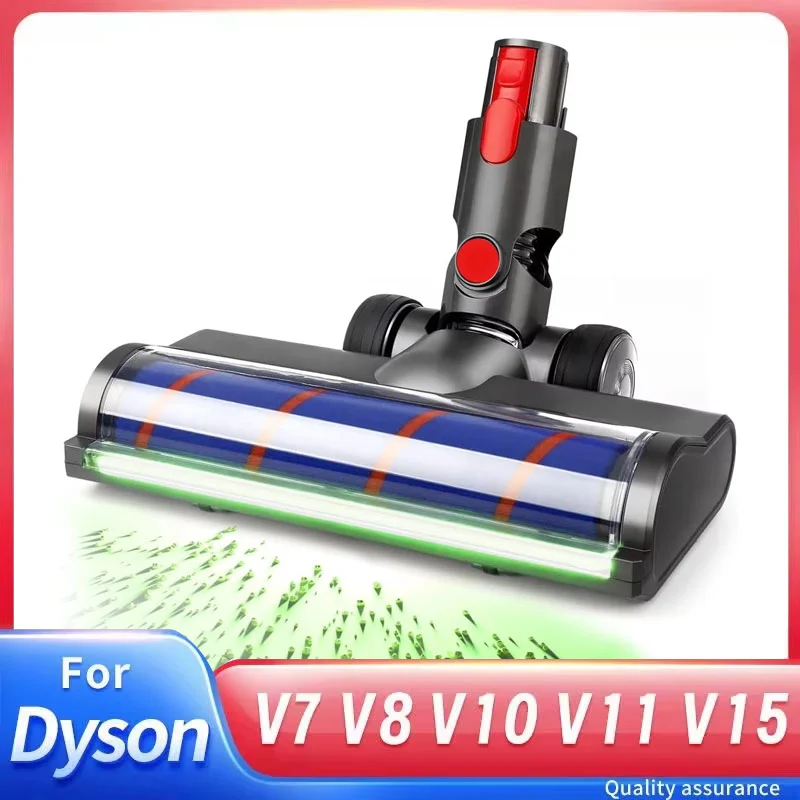 다이슨 V7 V8 V10 V11 V15용 브러시 헤드 LED 먼지 감지 바닥 헤드 교체용 진공 청소기 부착물 (하드 플로어용)