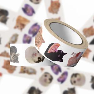 500PCS Kawaii 미친 고양이 스티커 종이 스티커 라벨 감사합니다PVCSticker 씰링 DIY 장식 Scrapbooking 편지지 용품