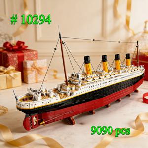 유명한 해양 유람선 10294 블록 세트 크리스마스 선물에 적합 레고와 호환되지 않음, 9090개.