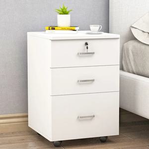 사무실 캐비닛 심플 모던 가정용 침실 이동식 침대 옆 캐비닛 잠금장치 포함 심플 원목 수납 캐비닛