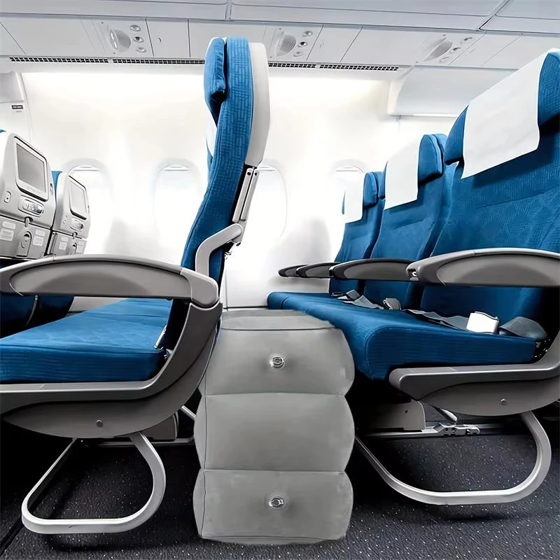 여행용 휴대용 조절 가능한 3단 높이 발받침 쿠션 베개 1개