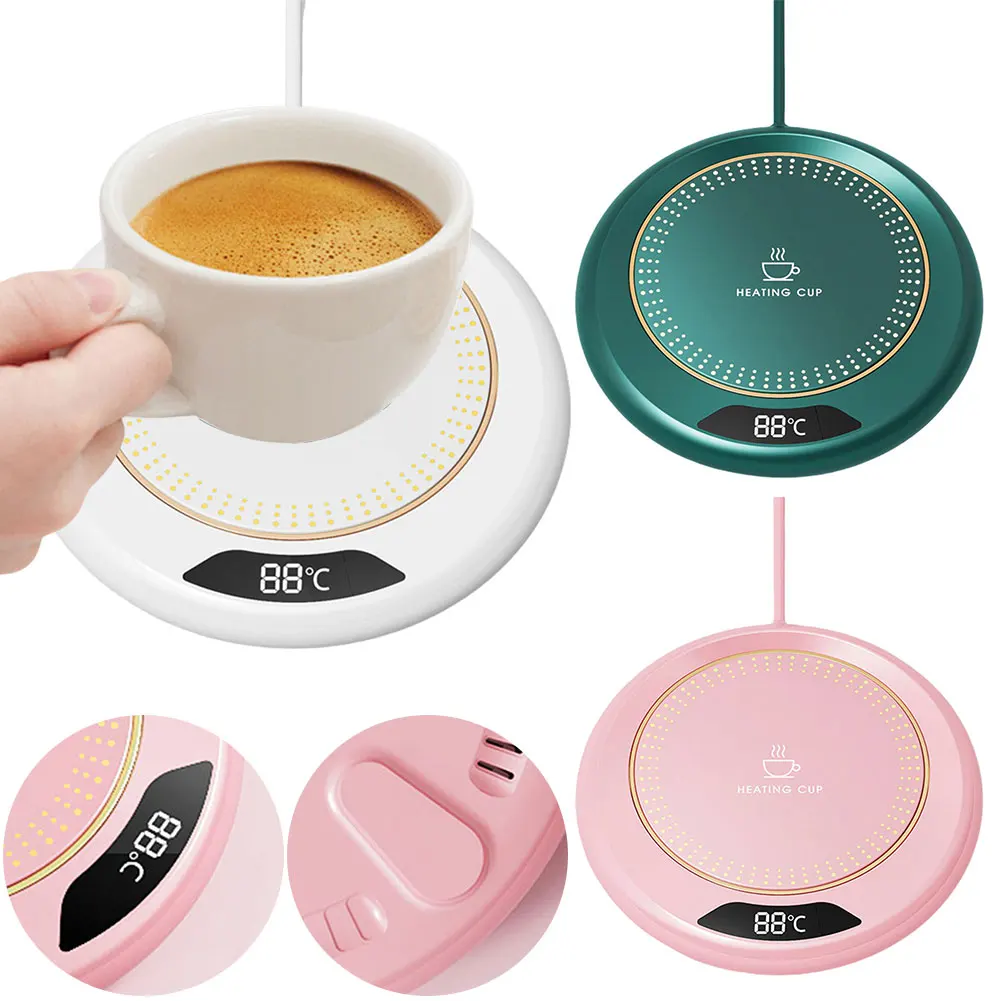 USB 커피 머그잔 워머, 3 온도 설정, 커피 워머 플레이트, 커피 우유 차 음료용 커피 컵 워머