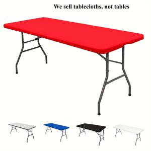 홈 파티, 연회, 피크닉, 웨딩 장식을 위한 폴리에스테르 직사각형 탄성 범용 식탁보 보호 커버