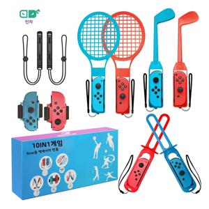 10 in 1 스위치 스포츠 액세서리 번들 Nintendo Switch Oled 게임 스포츠 액세서리 키트(골프 클럽 포함) 골프 클럽