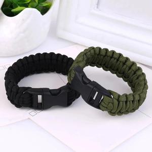 23cm/9in 7 코어 파라코드 생존 팔찌 야외 비상 탈출 캠핑 도구 (Plaited 로프 디자인 포함)