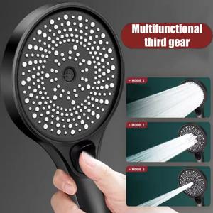 대형 스크린 샤워 헤드 3 단 모드 휴대용 샤워 샤워 액세서리 욕실 용품 용 샤워 손잡이 풀 헤드 세트 부품