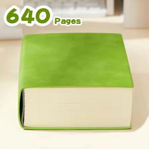720페이지 빈 내부 노트, 부드러운 합성 가죽 표면, 미니멀리스트 드로잉 북, 매우 두꺼운 노트, 작고 신선한 DIY