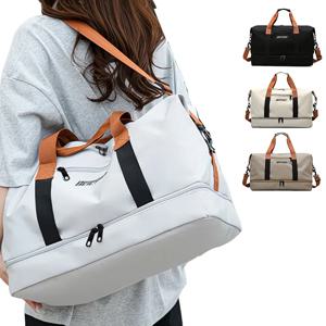 대용량 여행 가방, 건식 및 습식 분리 디자인, 접이식 방수 체육관 가방, 신발 수납 공간, 야외 활동에 이상적