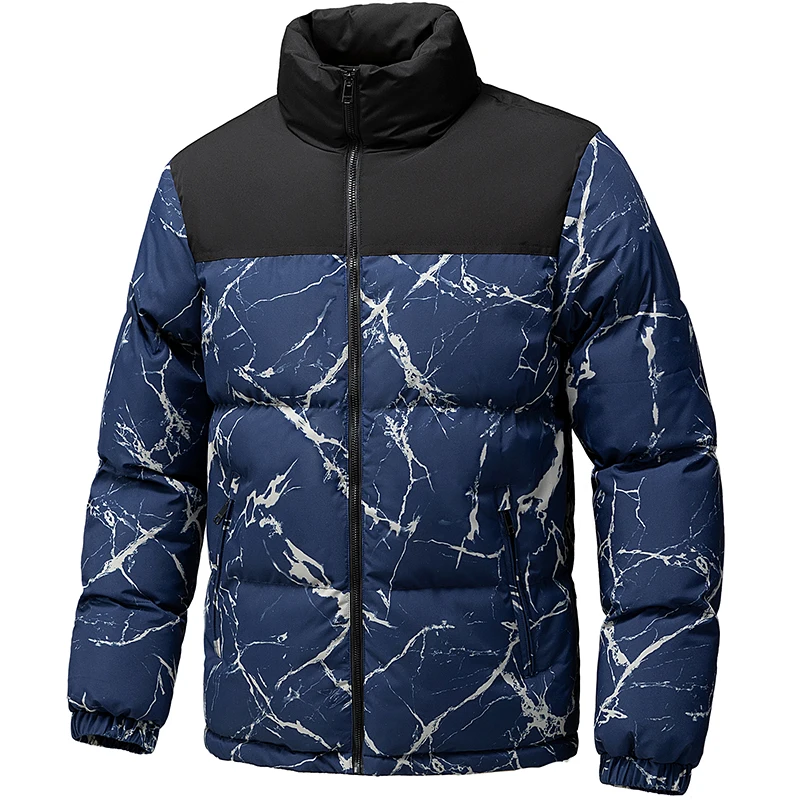 남성용 겨울 다운 패딩 재킷 2025 신상 패션 브랜드 겨울 방한 재킷 남성용 두꺼운 스탠드업 칼라 코튼 파카