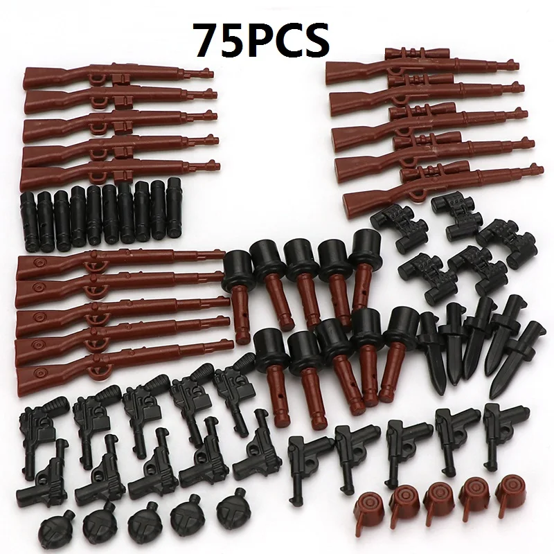 군사 WW2 무기 총 군인 MOC SWAT 도시 Playmobil 미니 액션 피규어 육군 경찰 독일 98K 부품 빌딩 벽돌 장난감
