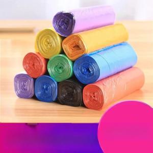 가정용 일회용 쓰레기봉투 100개씩 들어있는 5팩, 가정용 보관 및 청소용. 비닐봉투.