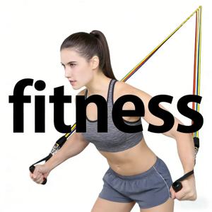 11PCS 라텍스 저항 밴드 페달 운동기구 탄성 풀 로프 크로스핏 보디빌딩 피트니스 운동 장비