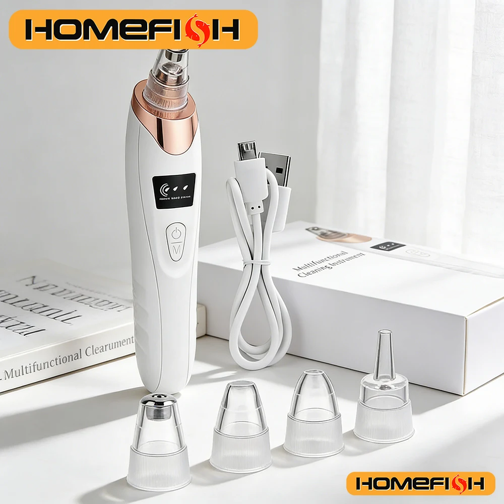 전기 블랙헤드 제거기 진공 청소기 - 블랙헤드 제거를 위한 얼굴 깊은 클렌징 모공 클리너 스킨케어 도구