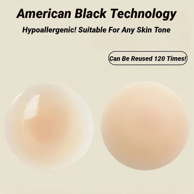 재사용 가능한 유두 커버 투명 스트랩리스 백리스 브라 실리콘 무봉제 패스티 접착제 없는 자가 접착형