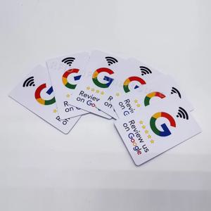 13.56Mhz 프로그래밍 가능한 Google 리뷰 카드 NFC 스테이션 테이블 아크릴 스티커 방수 NFC 스탠드 Google 리뷰 카드