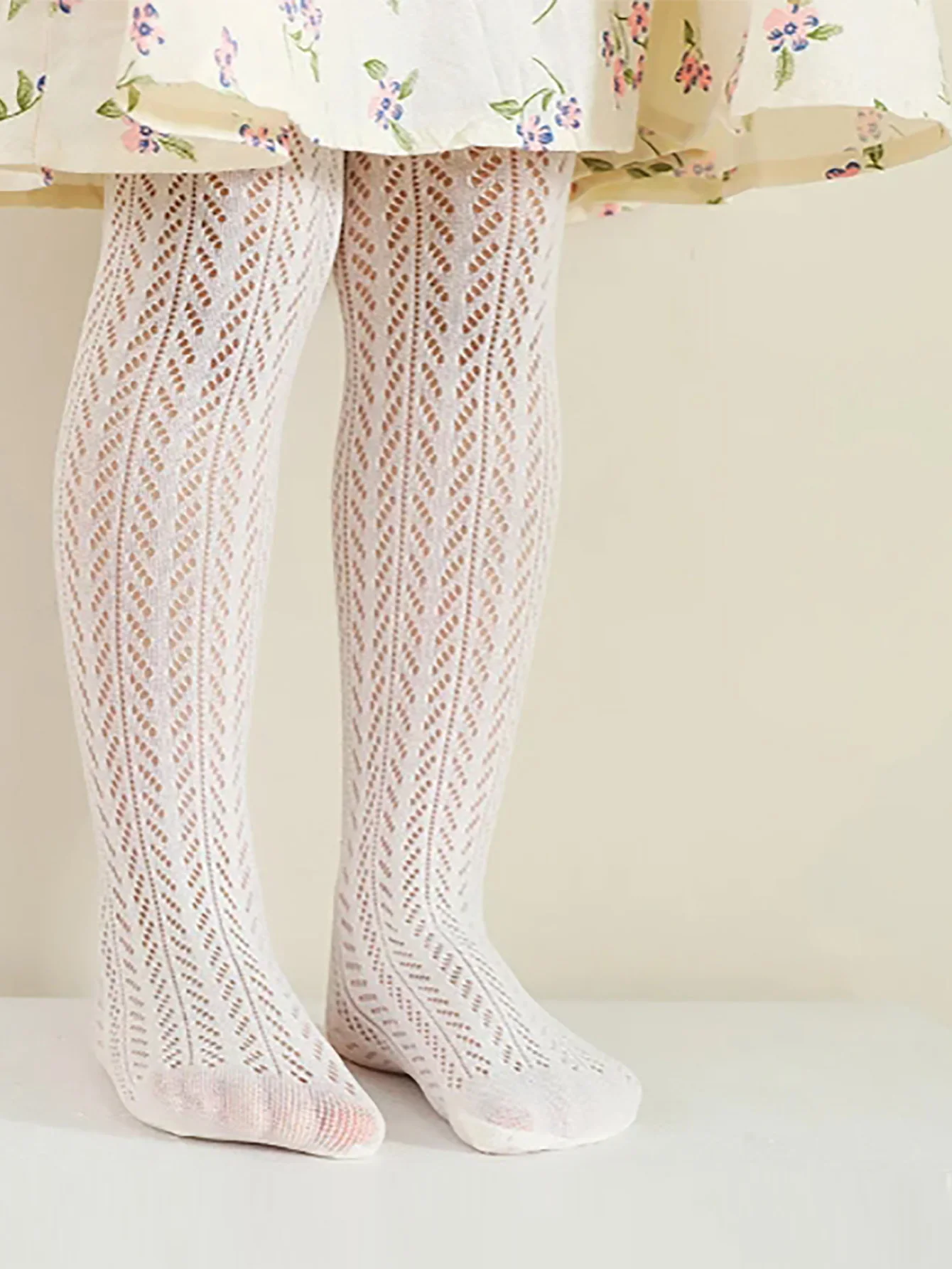 여름 메쉬 얇은 면화 그물 스타킹 귀여운 빈티지 한국어 흰색 Fishnet 로리타 스타킹 팬티 스타킹 어린이를위한 아기 소녀 어린이