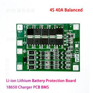 4S 40A 18650 리튬 이온 리튬 배터리 보호 보드 Lipo 셀 모듈 PCB BMS 14.8V 16.8V, 드릴 모터 용 밸런스 포함
