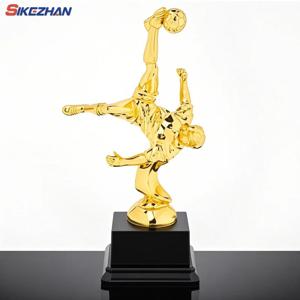 어린이 골드 트로피 상 축구 플라스틱 모델 공예 기념품 경쟁 축구 학교 보상 공급 작은 상금 컵
