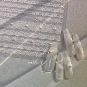 5D 릴리프 미세 제작 화이트 블랙 핑크 격자 레이스 스트라이프 러브 활 접착 네일 아트 스티커, 데칼 매니큐어 뷰티 참