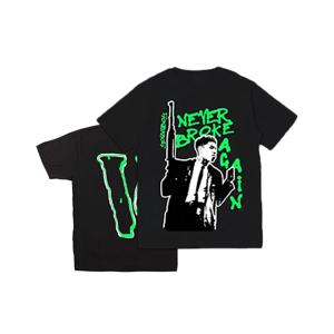 2025 신상 스트릿웨어 코튼 남성 여름 V 레터 그래픽 프린트 트렌디 여성 라운드넥 롱 하이 스트릿 반팔 티셔츠