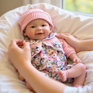 13 인치 bebe reborn de silicona 전체 바디 실리콘 오픈 입 비비안 신생아 아기 인형 생일 선물