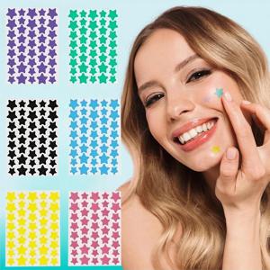 다색 별 모양 여드름 패치, 얼굴 여드름 패치, 컨실러 여드름 패치, 여드름 패치, 초박형 240개