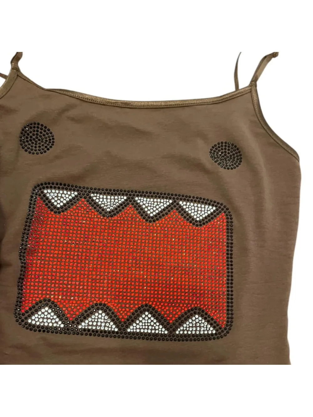 하라주쿠 스타일 레트로 라인스톤 만화 반팔 탱크탑 여성 여름 숏컷 크롭탑