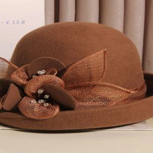 ITurtle 가을 겨울 울 니트 어부 모자 여성 패션 짧은 챙 린넨 꽃 선물 모자 트렌디 헤드웨어