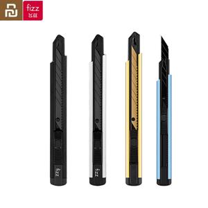 새로운 Youpin Fizz 고 탄소강 아트 나이프 골드 메탈 블레이드 자동 잠금 디자인 가정용 골절 나이프 커터가있는 날카로운 각도