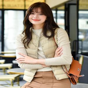 여성용 민소매 화이트 덕 다운 재킷, 초경량 다운 조끼 코트, 여성 오피스 레이디, 겨울 라이너, 2023 신상