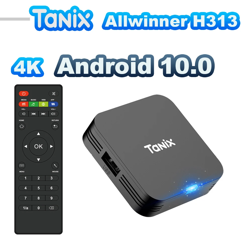 TANIX TX1 안드로이드 10.0 Allwinner H313 쿼드 코어 4K HDR 미니 게임 TV 스틱 Wifi 1G 8G 2G 16G 스마트 TV 박스 미디어 플레이어