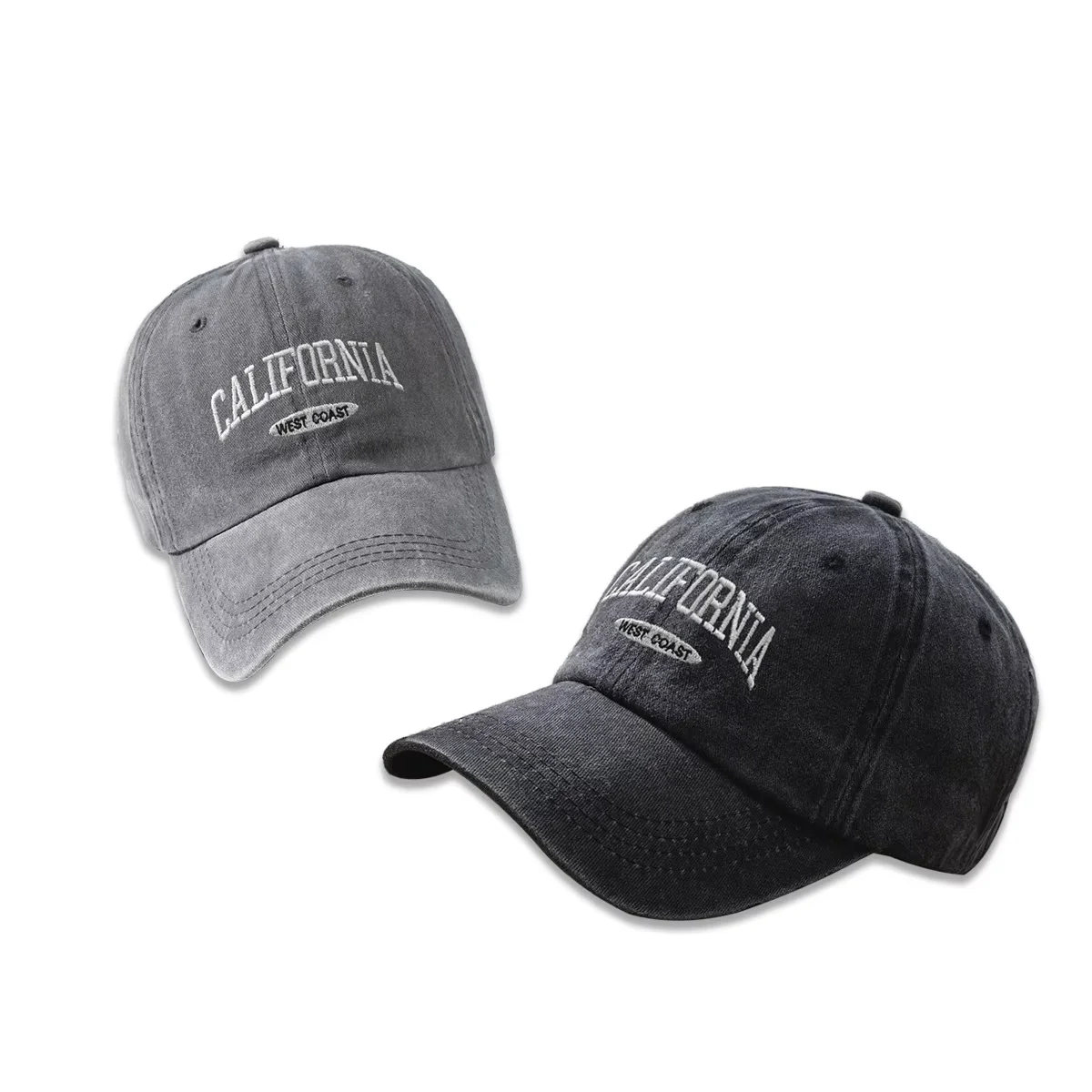 코튼 레트로 빈티지 야구 모자 남성 여성 데님 수 놓은 편지 모자 코튼 소프트 탑 캡 캐주얼 레트로 남여 모자