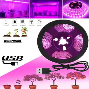 1-5m 5V USB LEDPlant 빛 성장 LED 스트립 온실 꽃 모종 성장 텐트 수경법에 대 한 전체 스펙트럼 방수 LED 칩