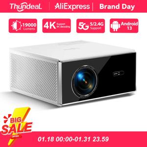ThundeaL 네이티브 1080P 프로젝터 TDA7W 안드로이드 WiFi 2+32G 4K 프로젝터 TDA7 3D 스마트 홈시어터 비디오 휴대용 빔 재고 (프랑스)