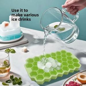 37칸 실리콘 미트볼 틀 (뚜껑 포함) 허니콤 피쉬볼 틀 비프볼 틀 주방용 고기 도구 액세서리