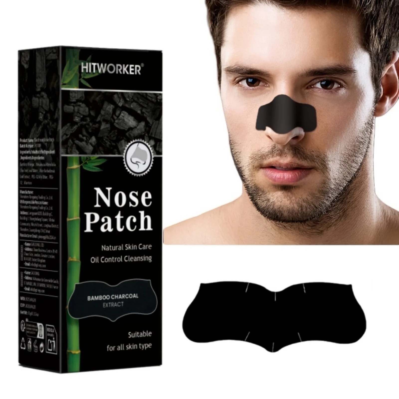 알코올 프리 코 세정 패치 – 모공 클렌징, 각질 제거 및 유분 조절을 위한 순한 코 스트립, 무향 무자극