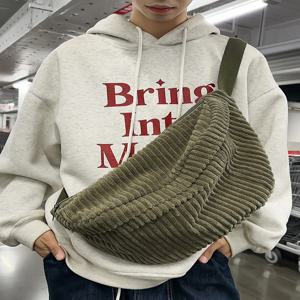 남성용 대용량 벨벳 크로스백 싱글 숄더 학생 백팩 큰 가슴 가방 플랫 아이패드 가방 부드러운 캐주얼 레저 가방