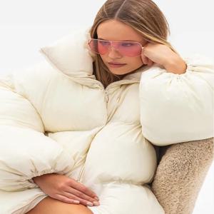 여성 겨울 코트 빈티지 브레드 재킷 오버사이즈 코트 트렌디 캐주얼 아우터웨어 따뜻한 상의 일상복 가벼운 패딩 재킷