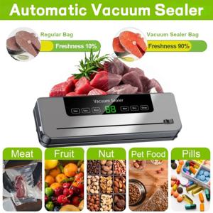 전기 진공 포장기 건식/습식 식품 포장 진공 밀봉 가방 식품 보관 진공 포장기 주방용