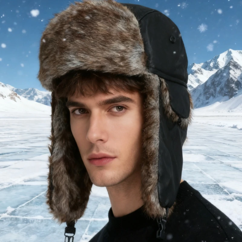 겨울용 따뜻한 트래퍼 모자 방풍 방수 귀덮개 스키 모자 야외 스포츠 스노보드 사냥 모자 남녀 공용 사이클링 모자